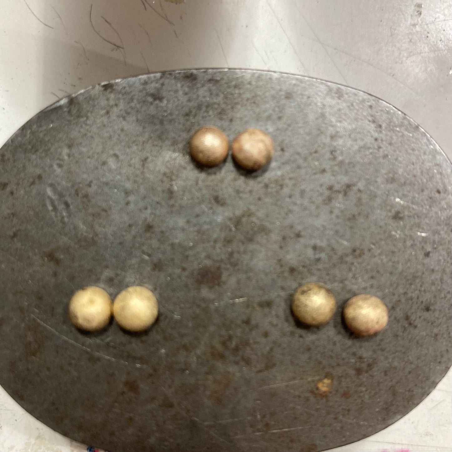 Sleep-In 18kt yellow gold Larimar Stud Earrings