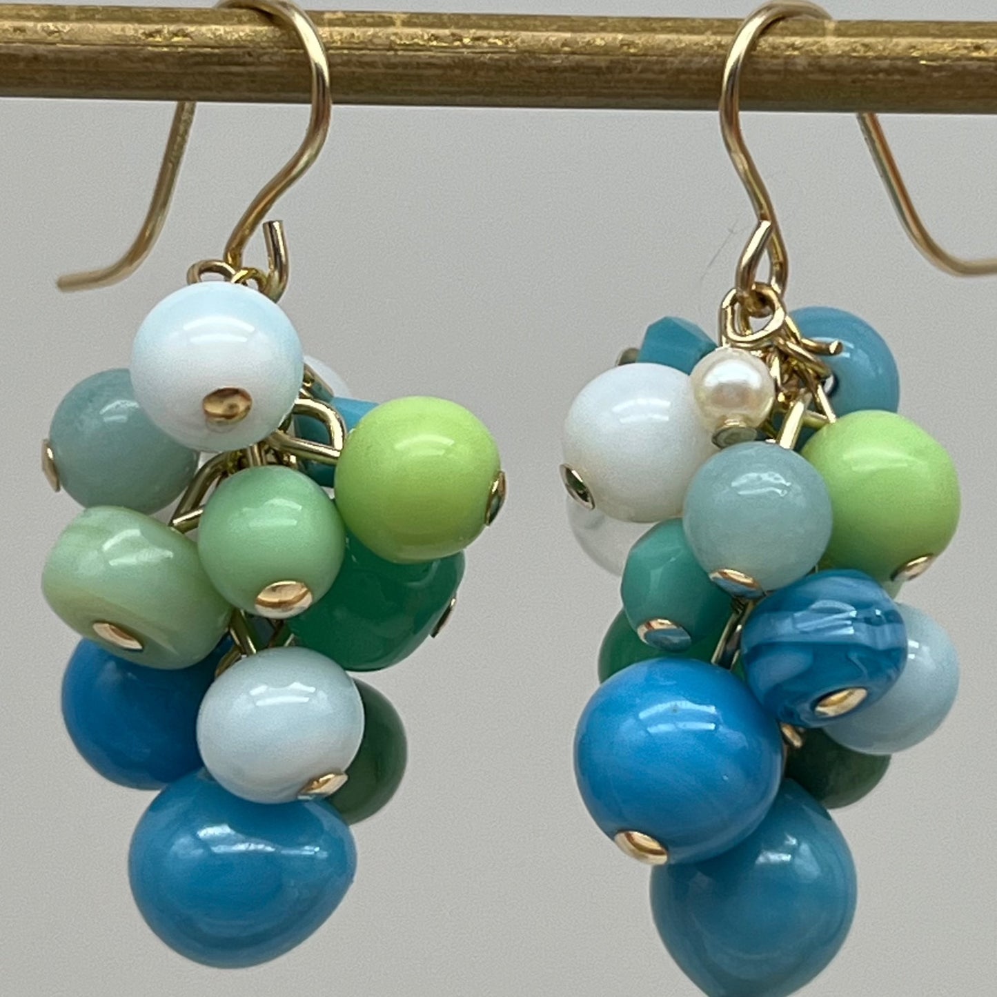Satellite Earrings (beach blues)