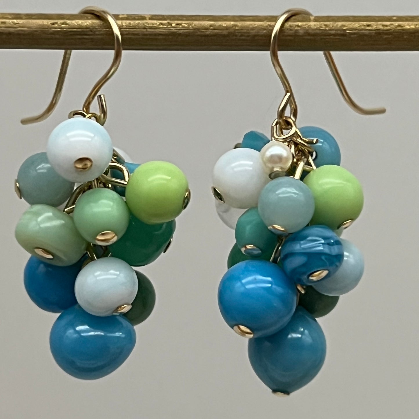 Satellite Earrings (beach blues)