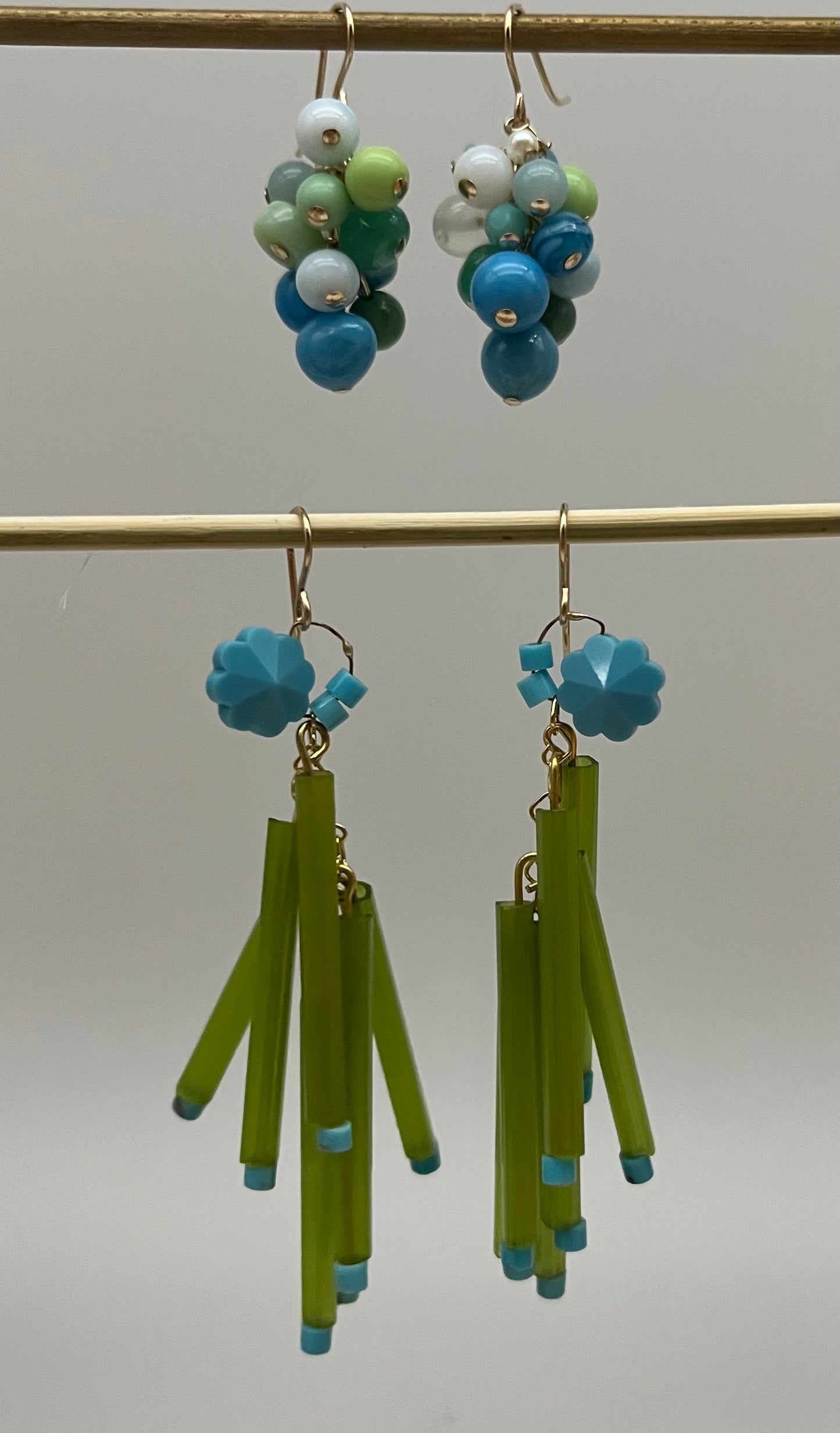 Satellite Earrings (beach blues)