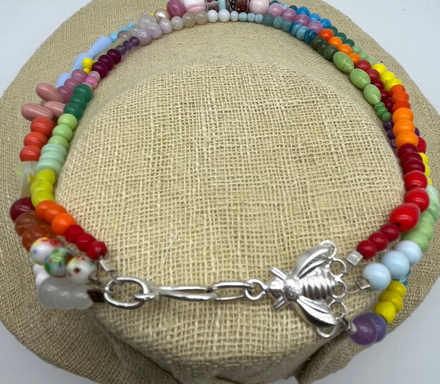 Rainbow Buzz LOVE, Three Strand Necklace