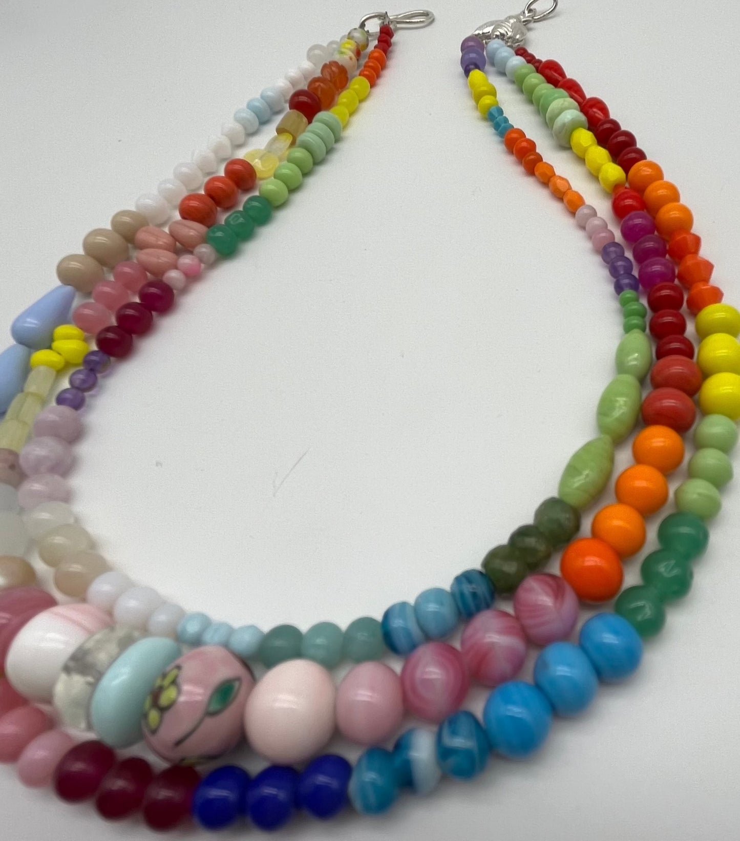Rainbow Buzz LOVE, Three Strand Necklace