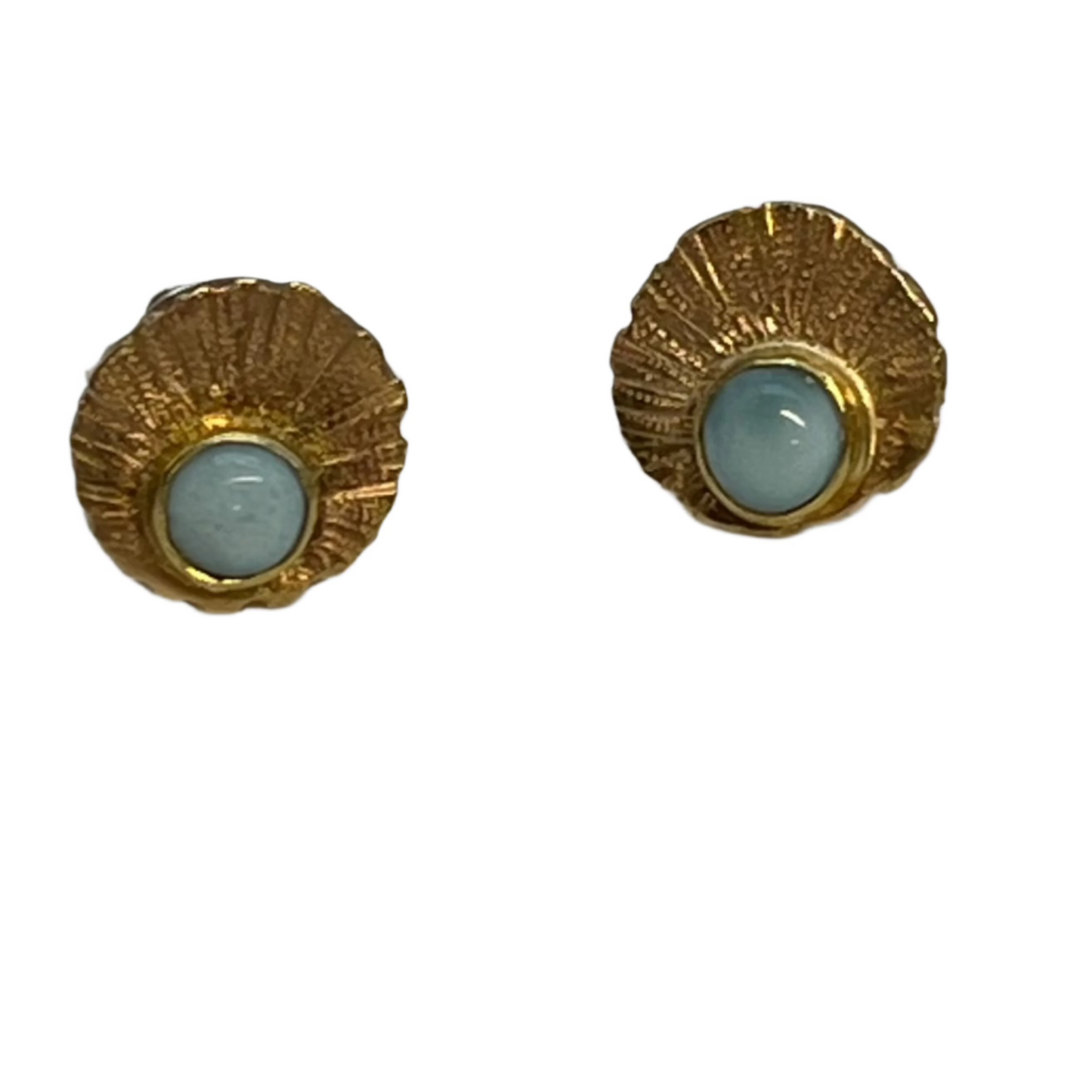 Sleep-In Larimar Shell Earrings