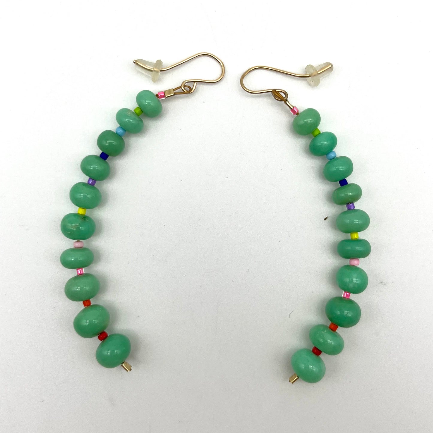 Chrysoprase Linear Earrings