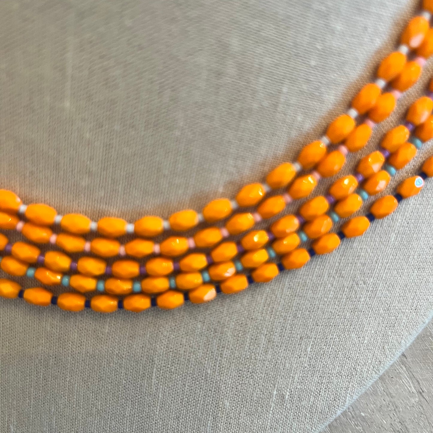 Tangerine Orange multi-strand necklace