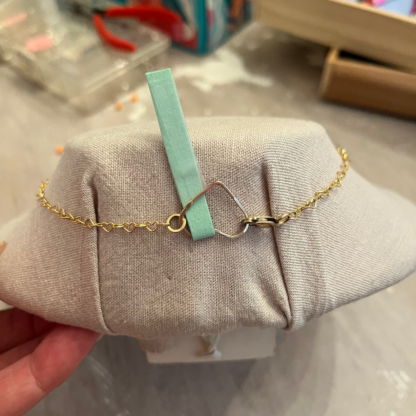 Silver Cloud Heart Arch Necklace