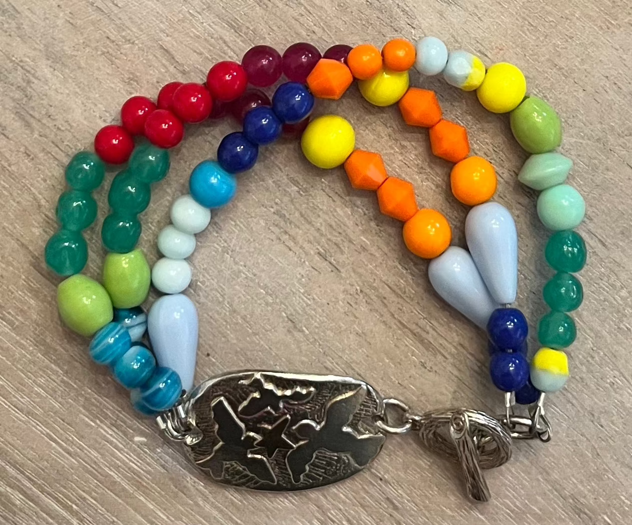 Bird Tag Silver Bracelet