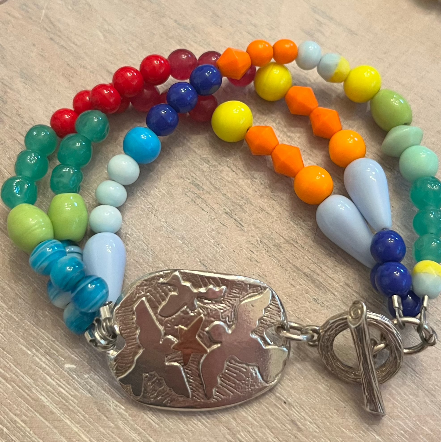 Bird Tag Silver Bracelet