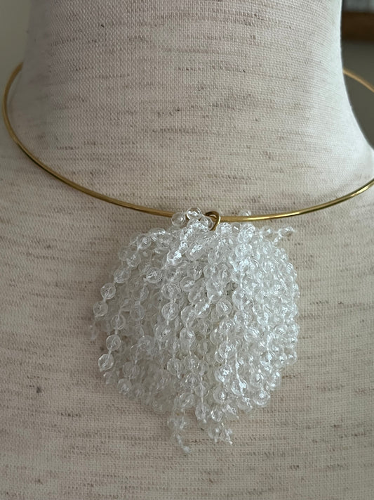 Lapin POUF crystal necklace