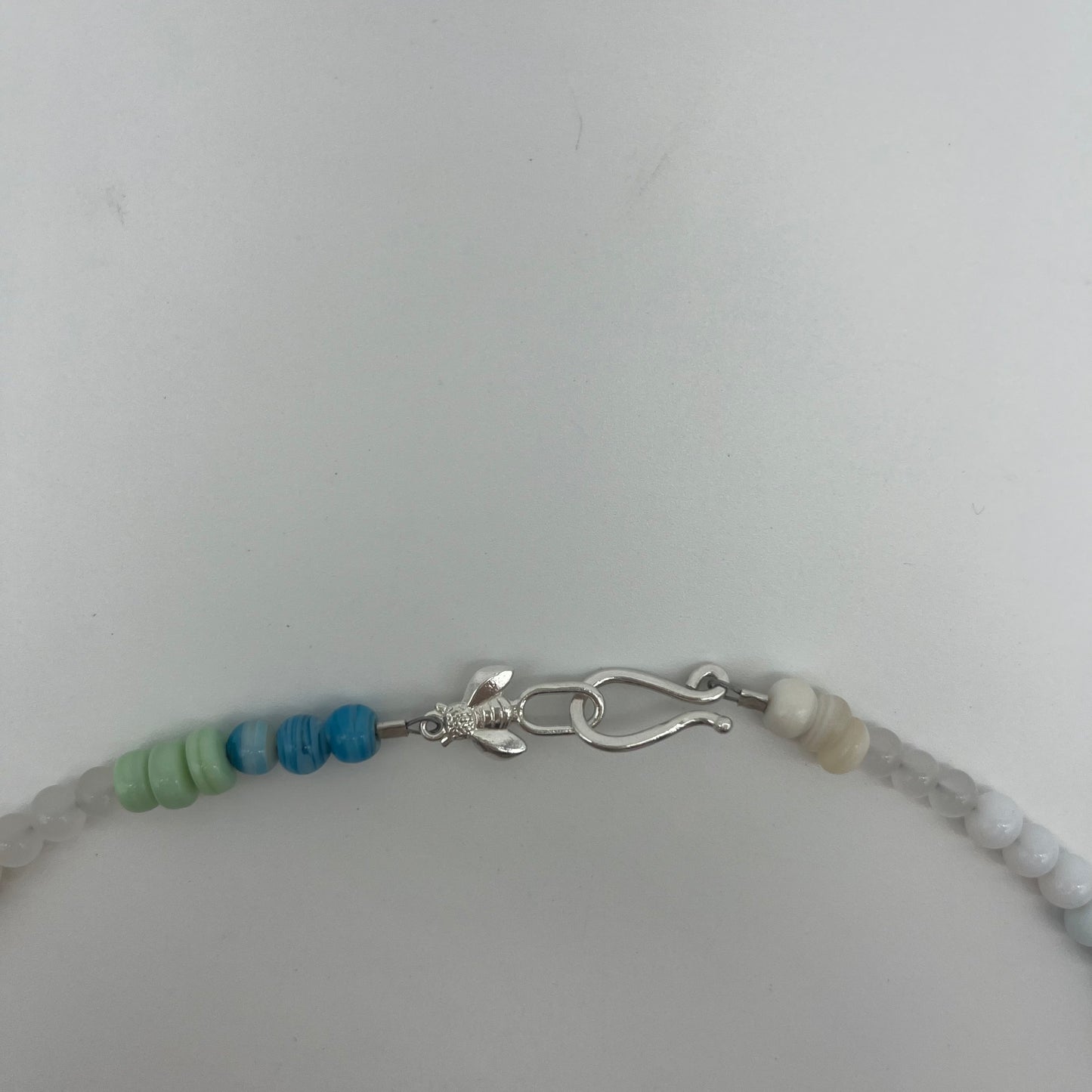 Single Strand Pastel Bright bead rainbow necklace