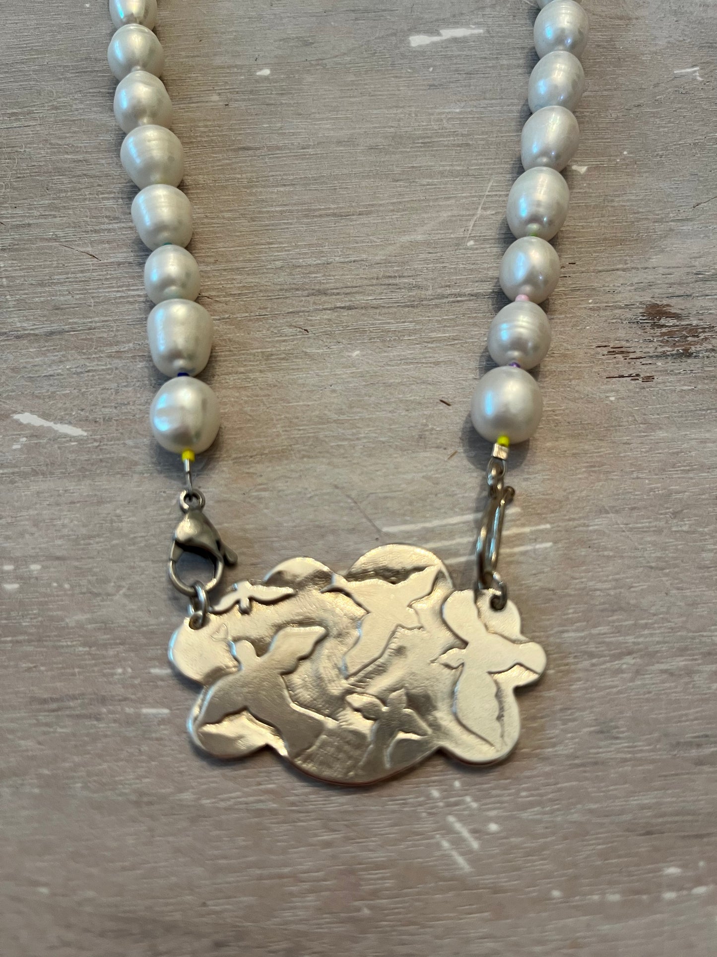 Birds in flight Cloud Pendant Necklace