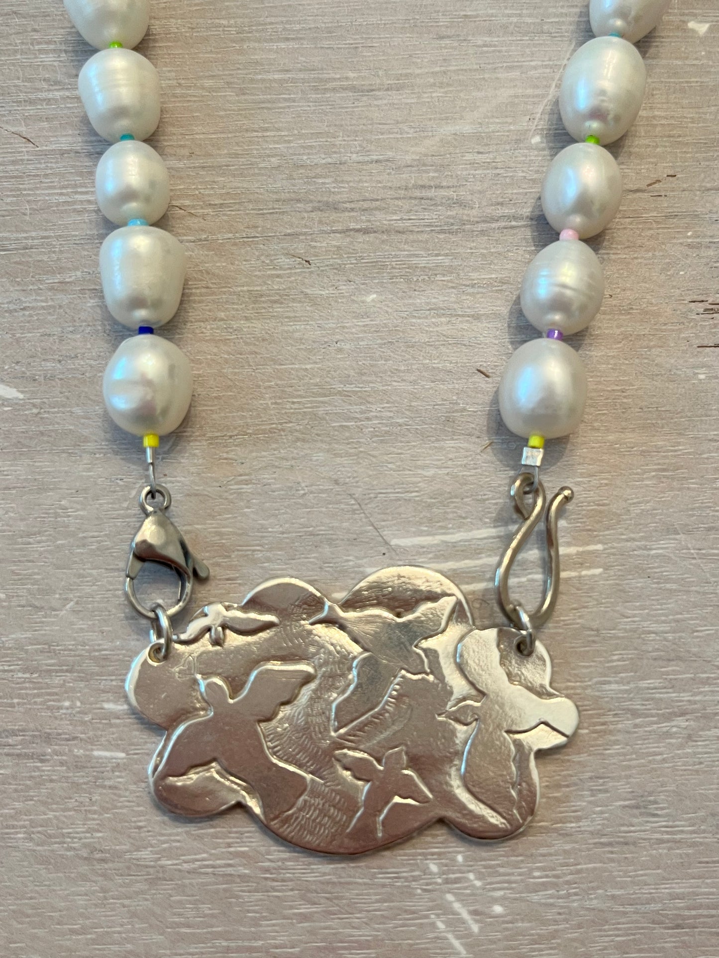 Birds in flight Cloud Pendant Necklace
