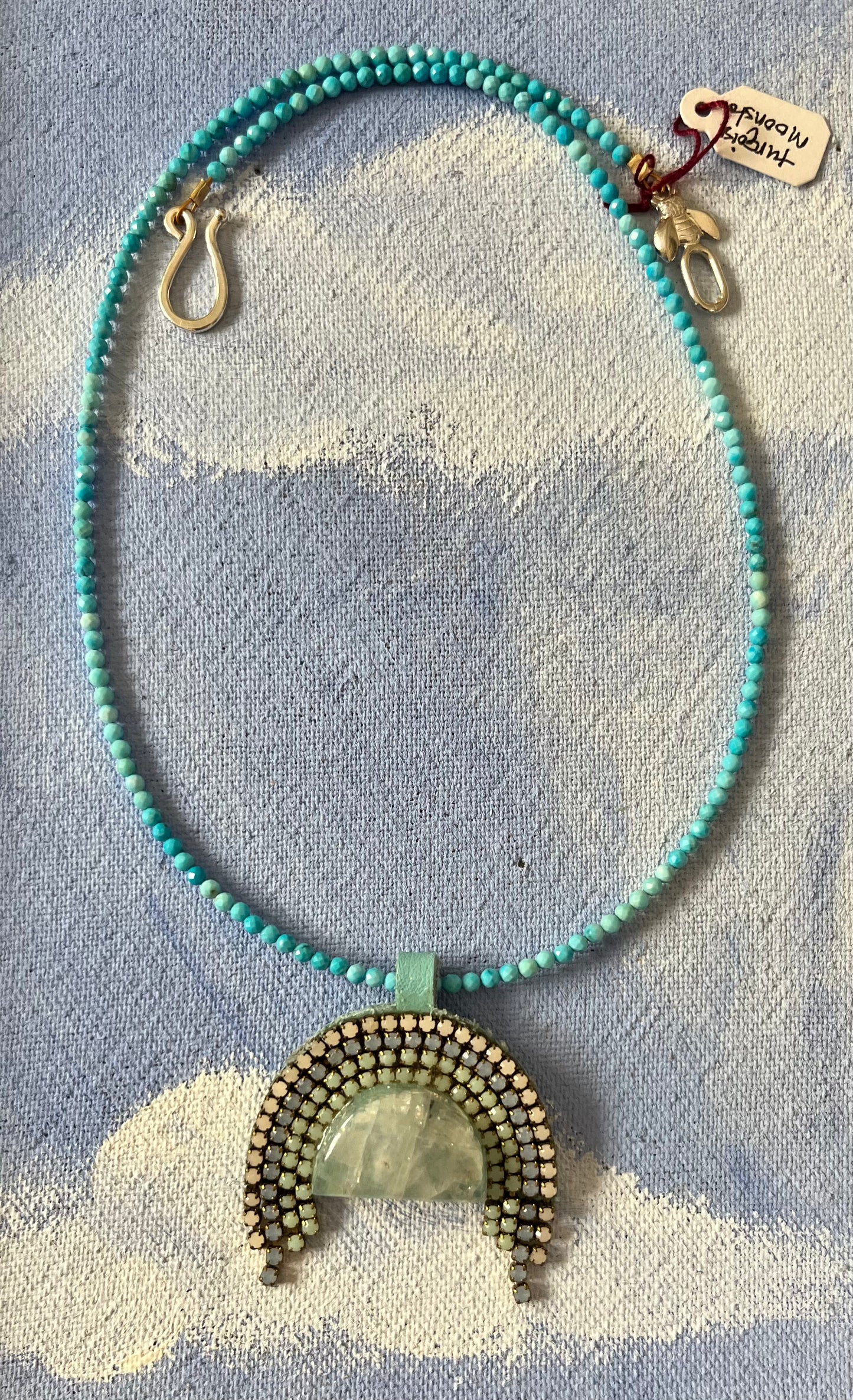 Semi-precious Arch and sparkle necklaces