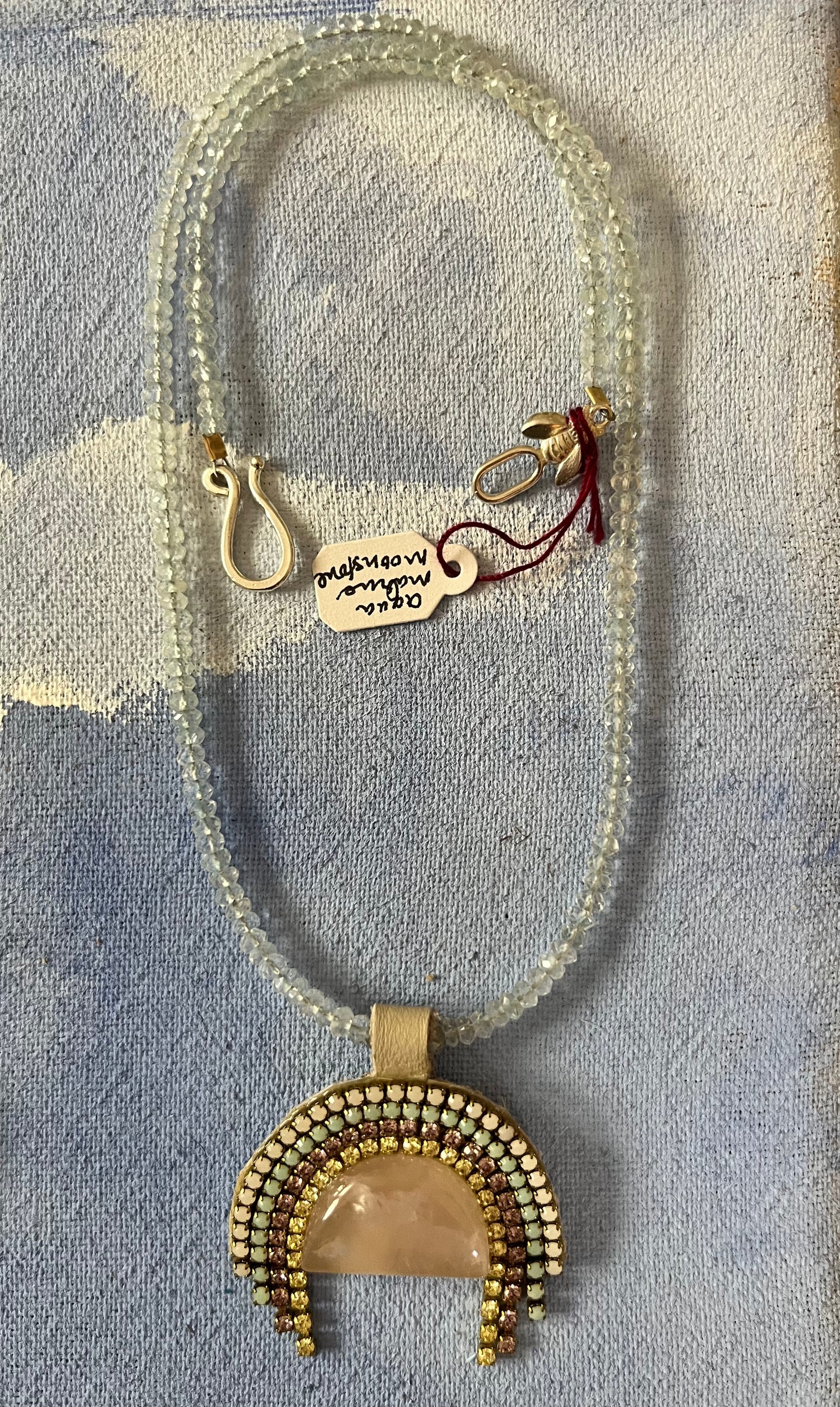 Semi-precious Arch and sparkle necklaces