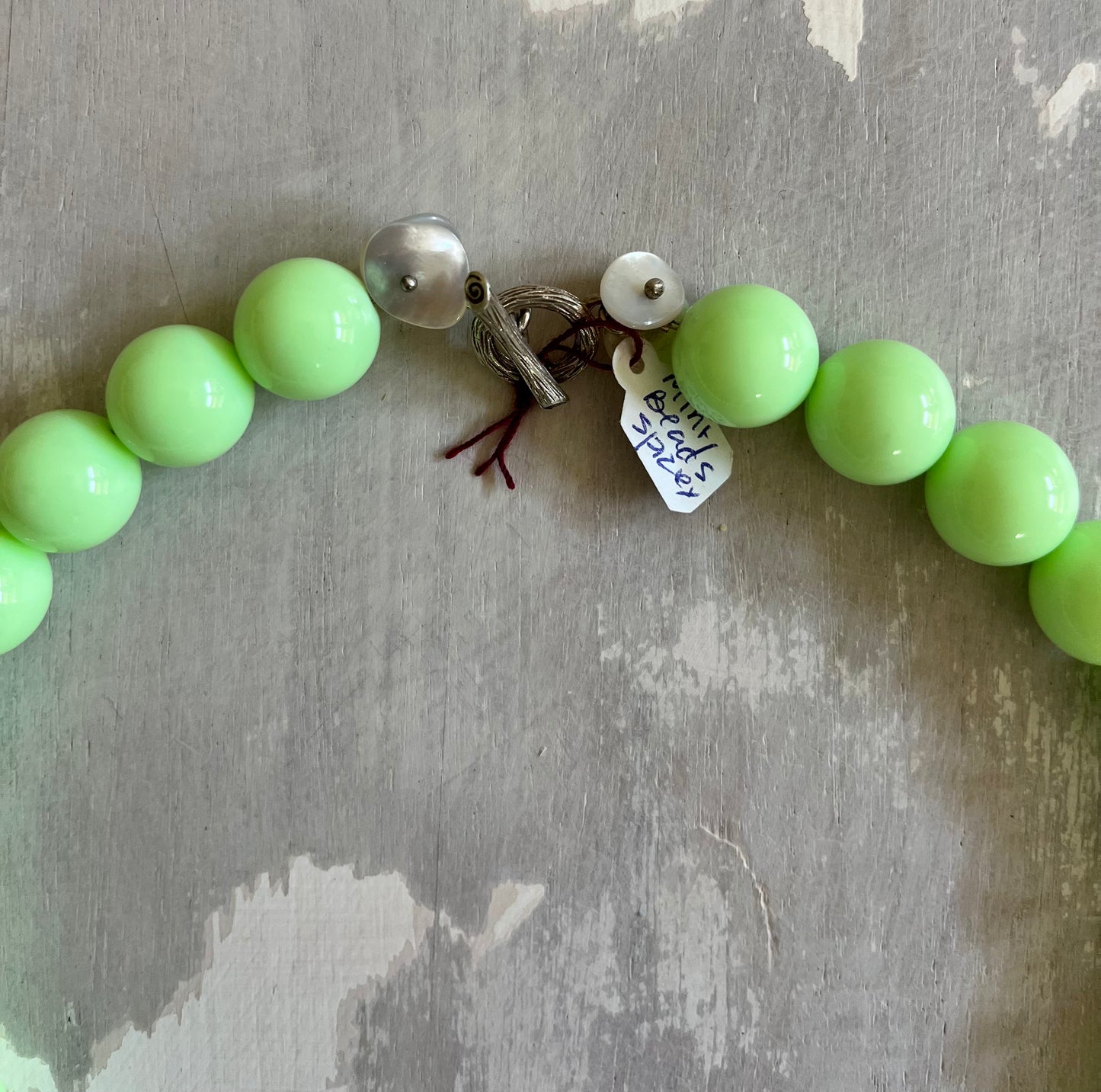 Sour Cherry and Mint Statement Necklace