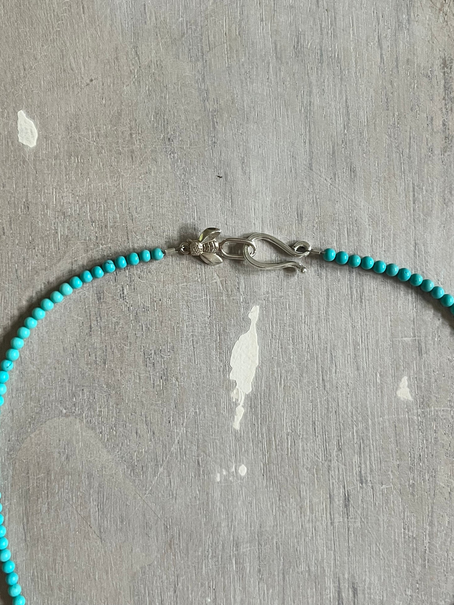 Turquoise and large Pearl necklace