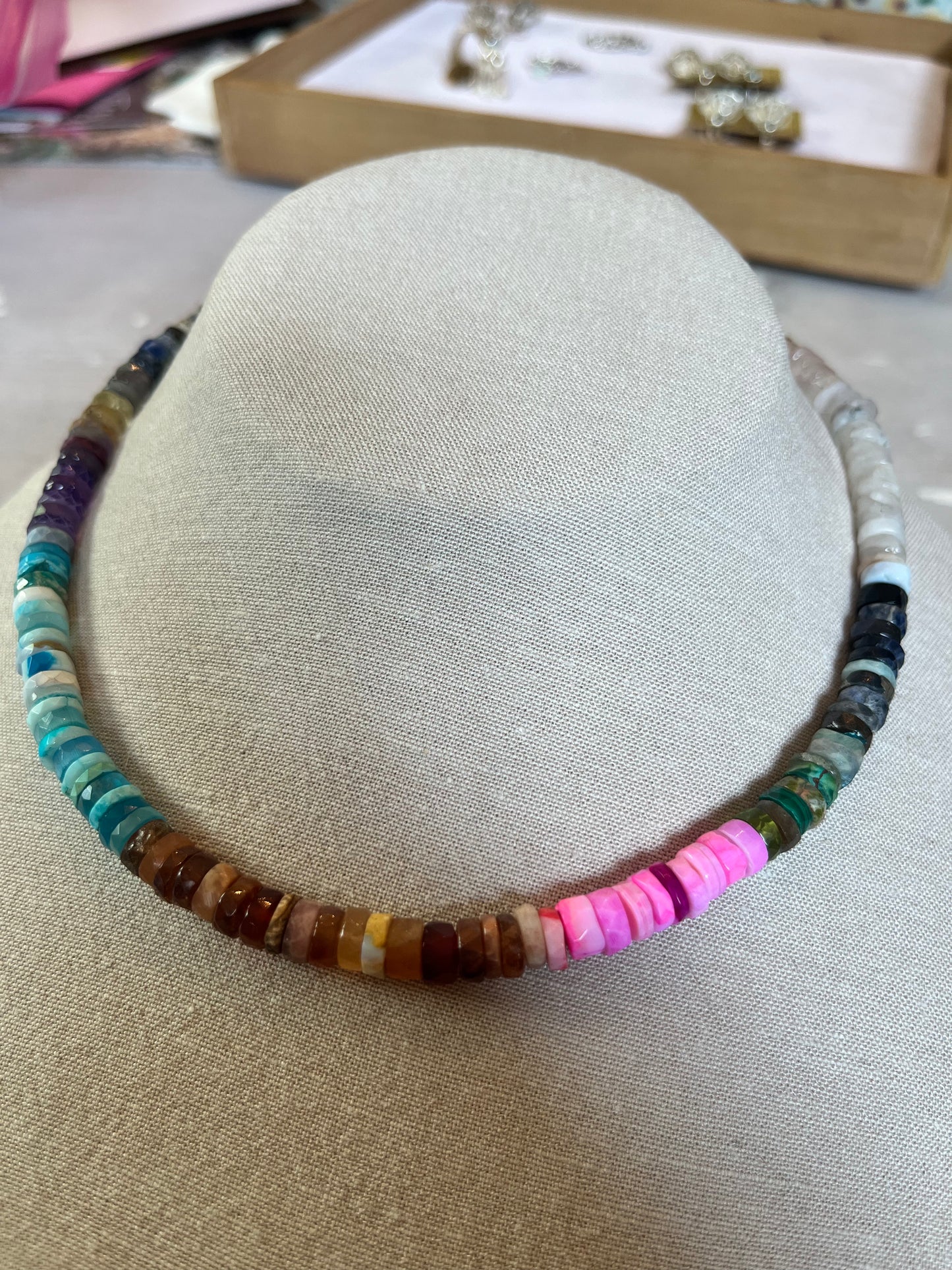 Natural Semi Precious Rainbow Necklace