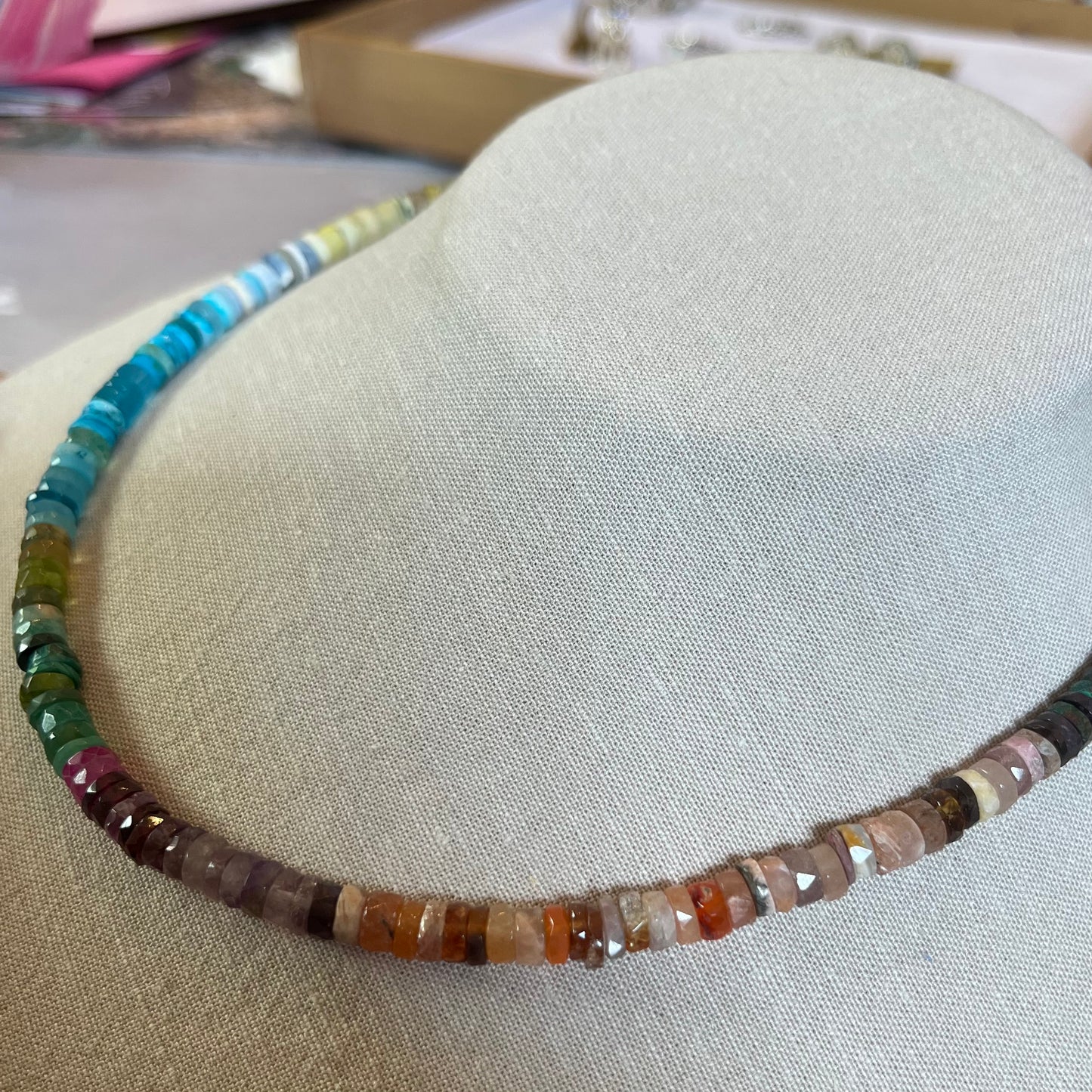 Natural Semi Precious Rainbow Necklace