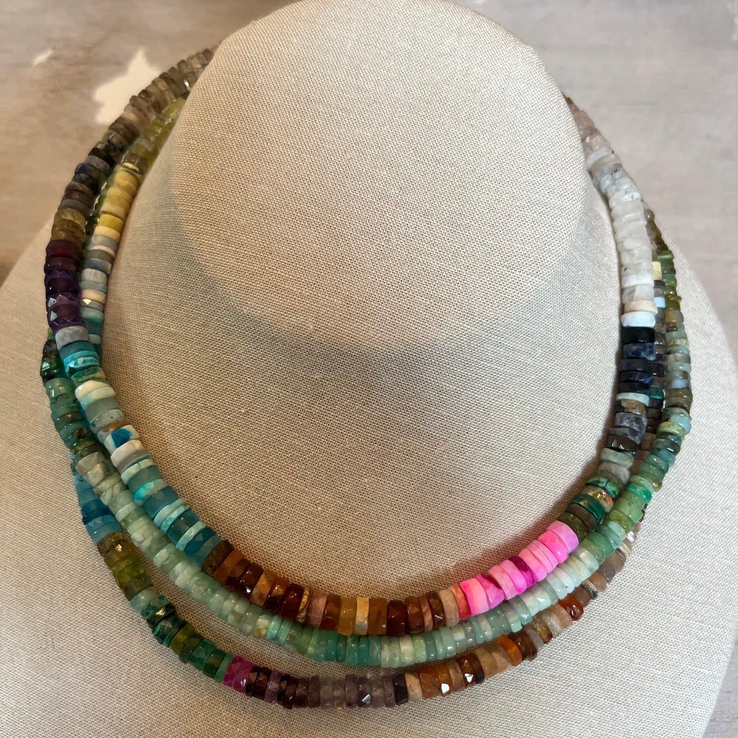 Natural Semi Precious Rainbow Necklace
