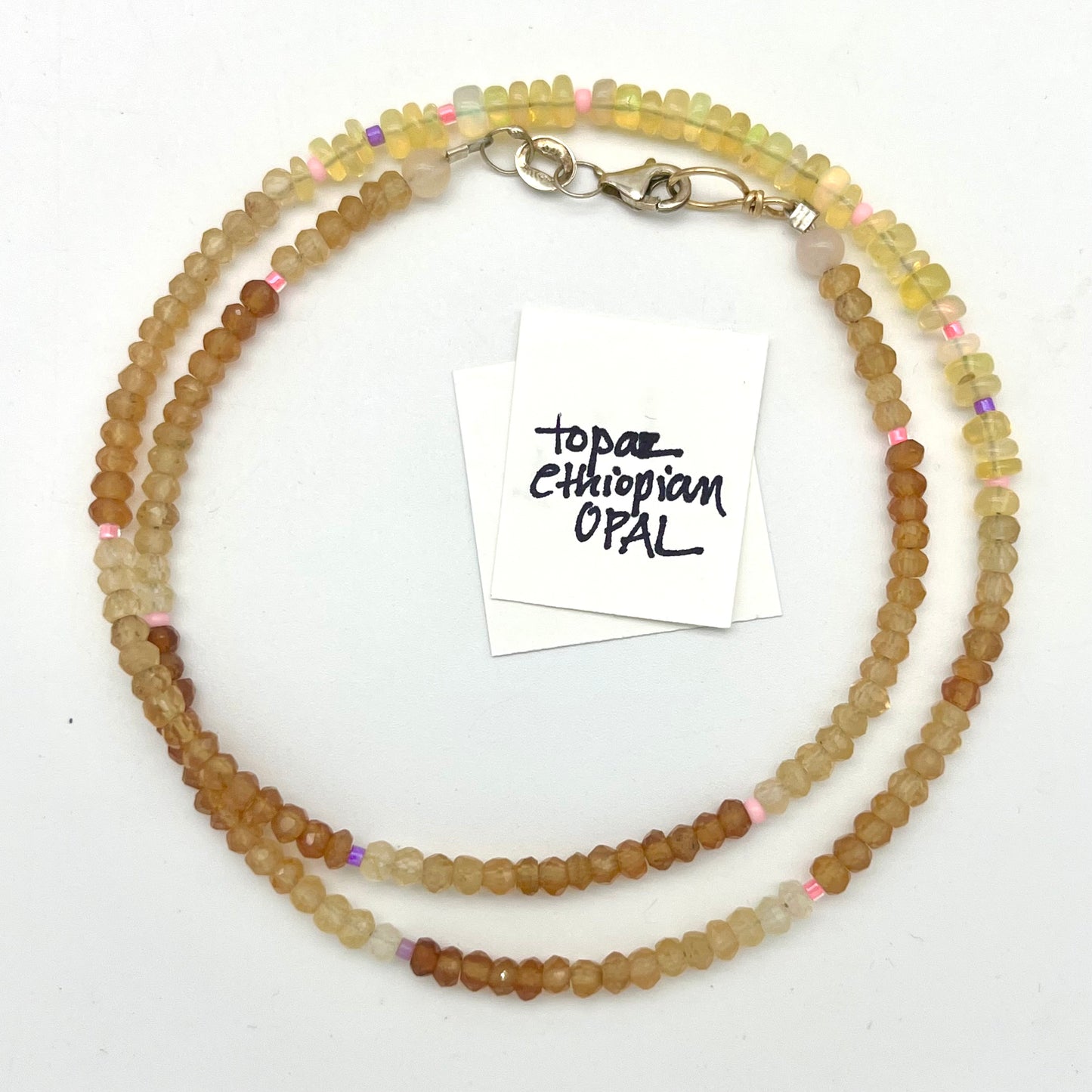 Petite semi precious gemstone necklaces