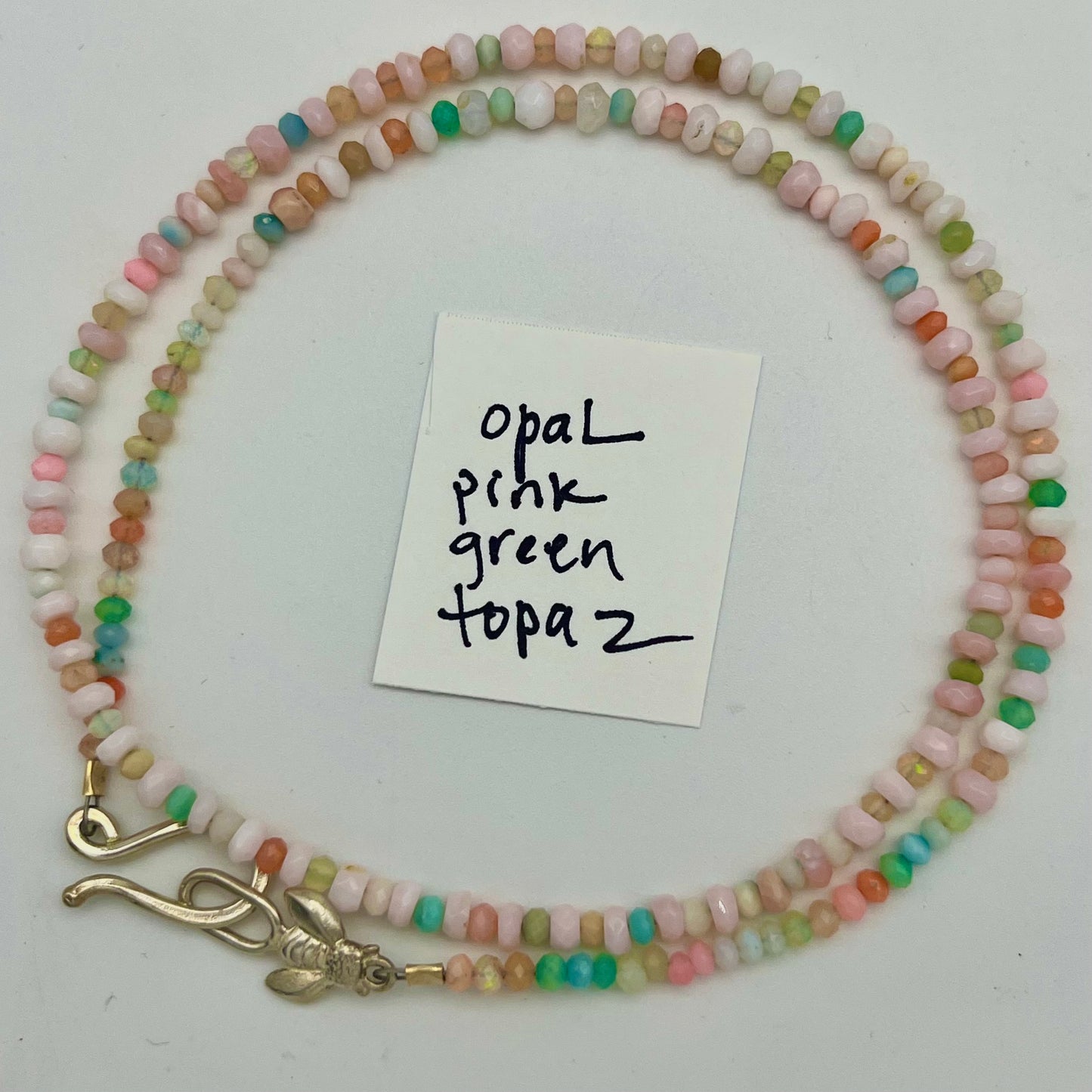 Petite semi-precious multi-color gemstone necklaces