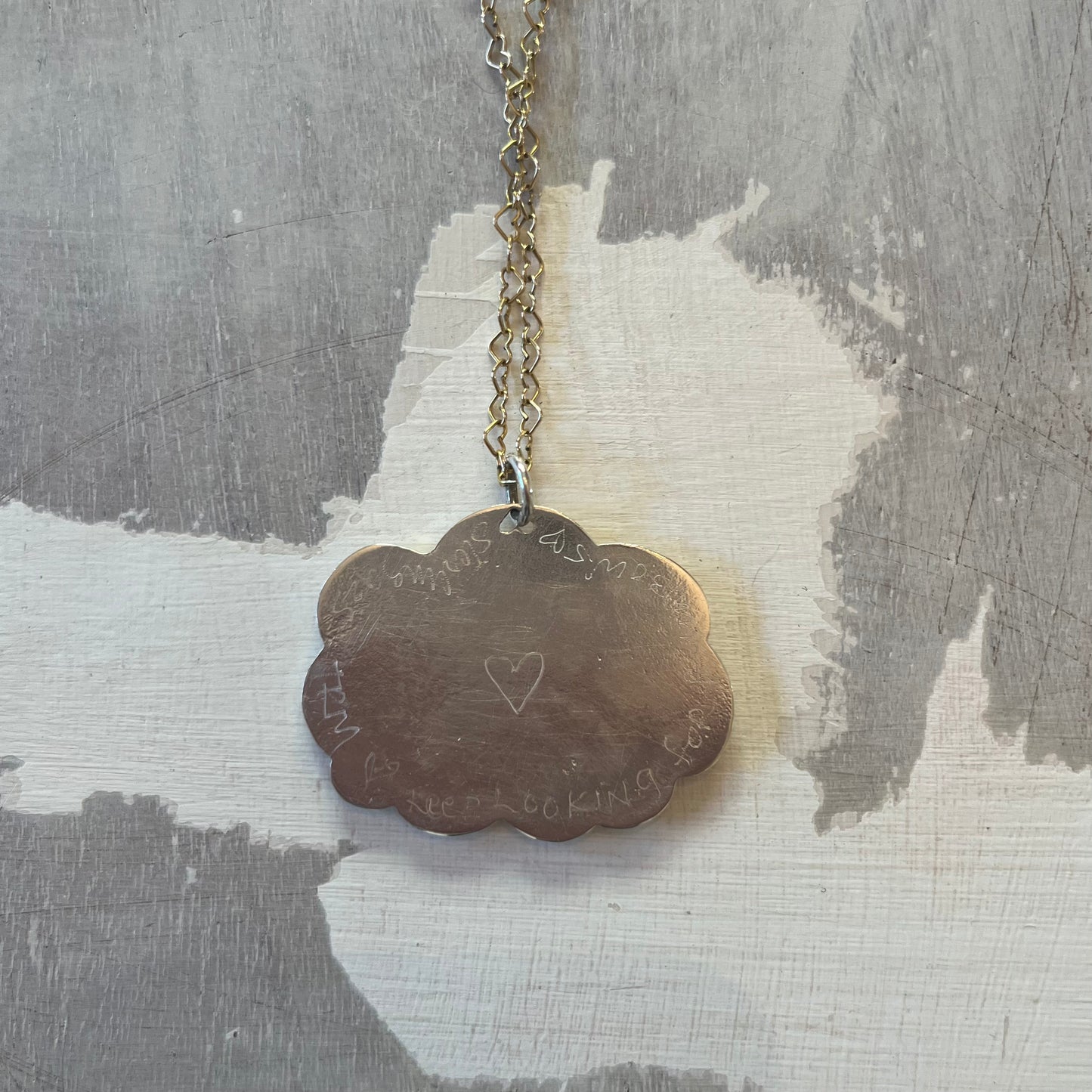 Silver Cloud Rainbow Star Necklace