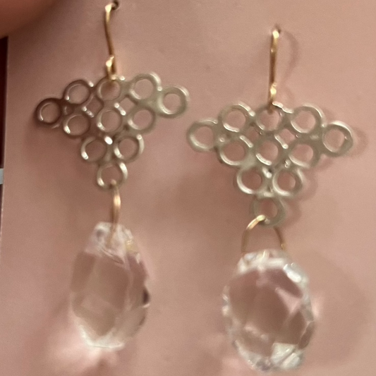 Rock crystal chandelier Earrings