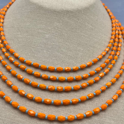 Tangerine dream multi strand necklace