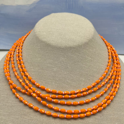 Tangerine dream multi strand necklace