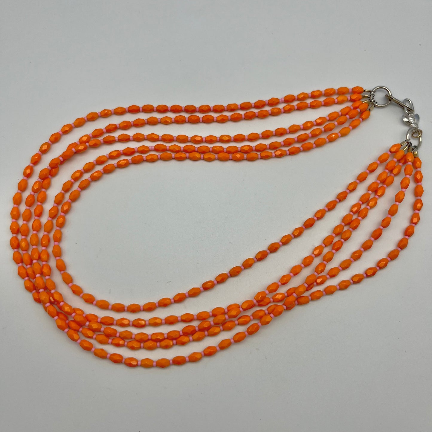 Tangerine dream multi strand necklace