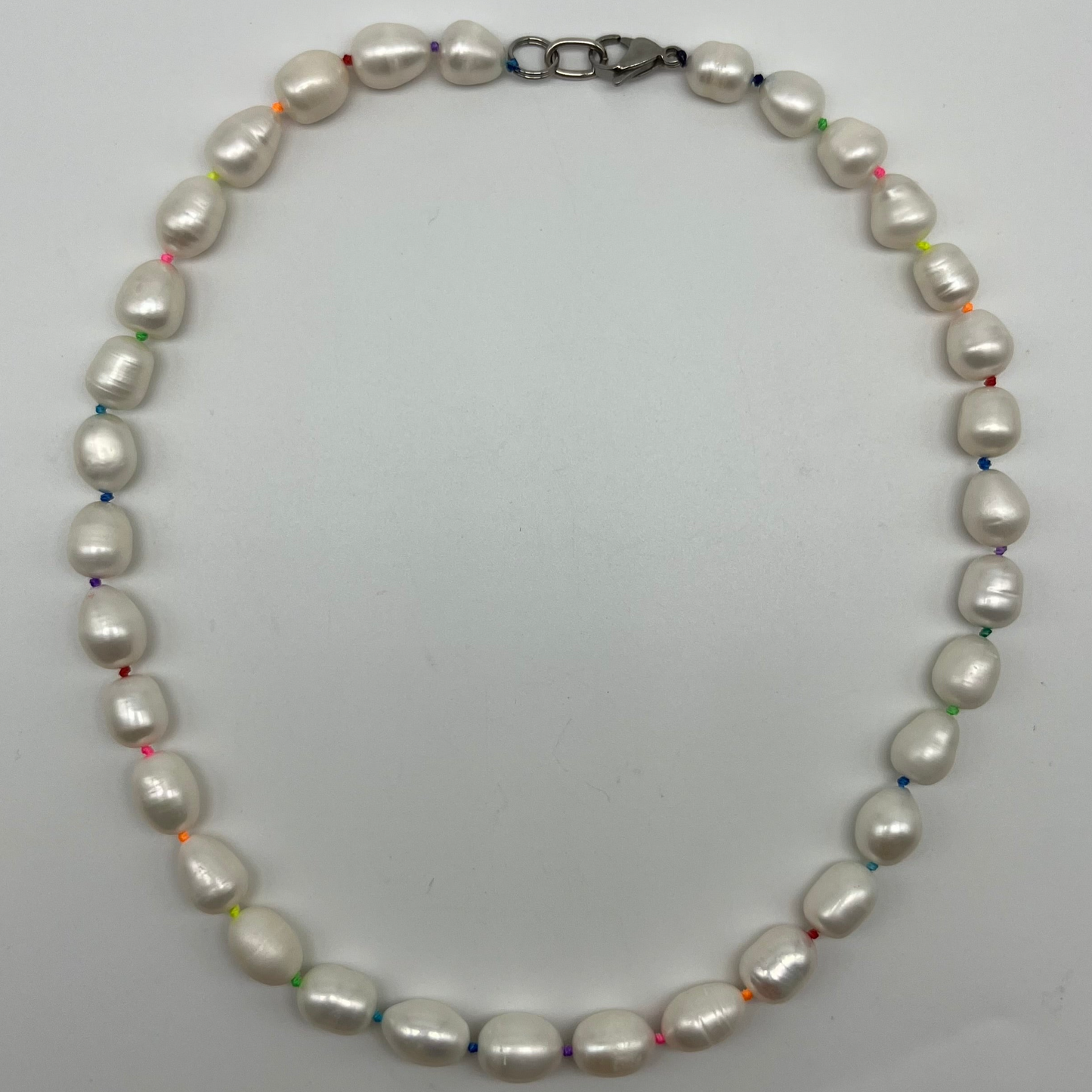 Rainbow dot Freshwater Pearl necklace