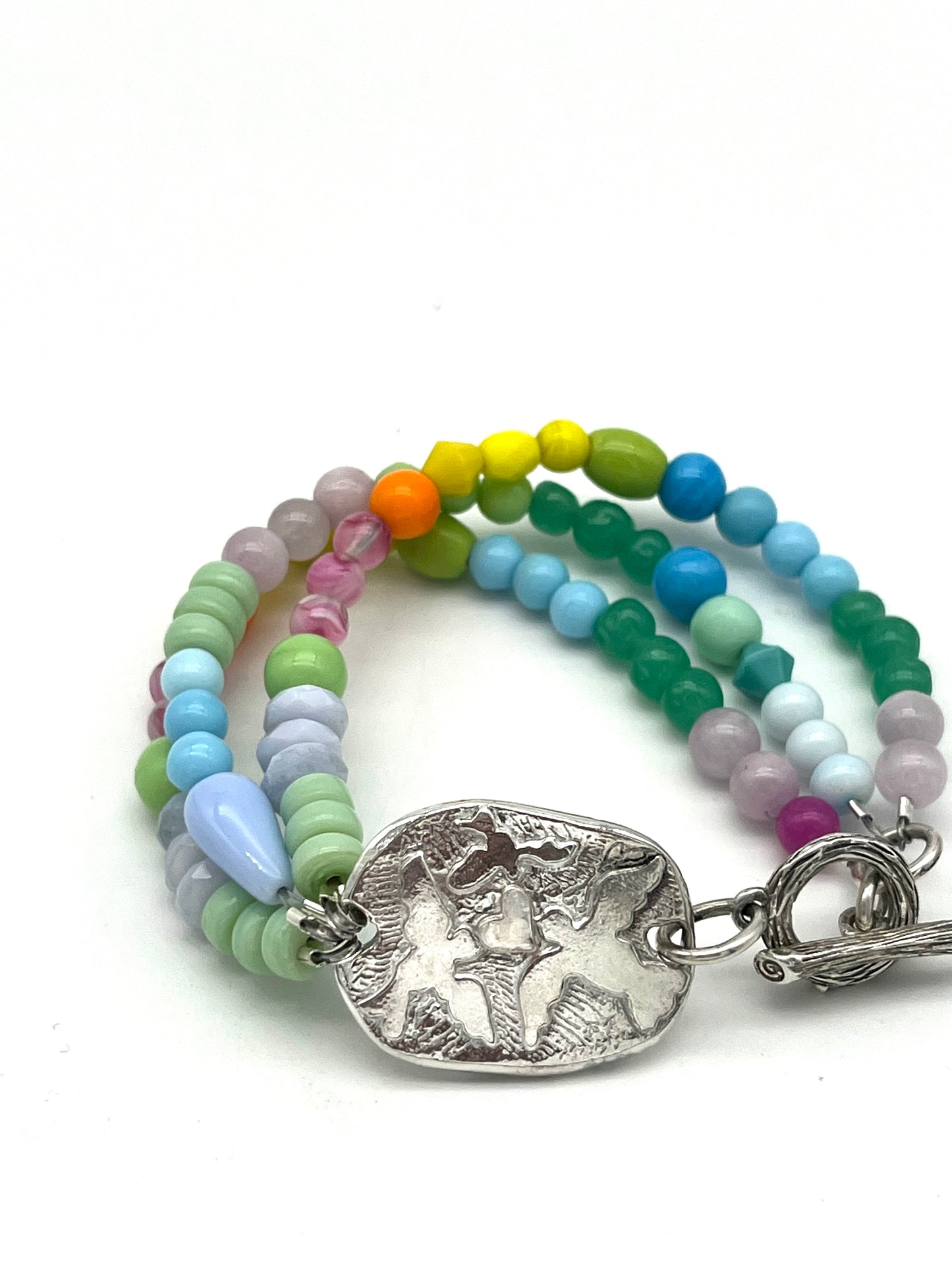 Silver Bird Tag Bracelet