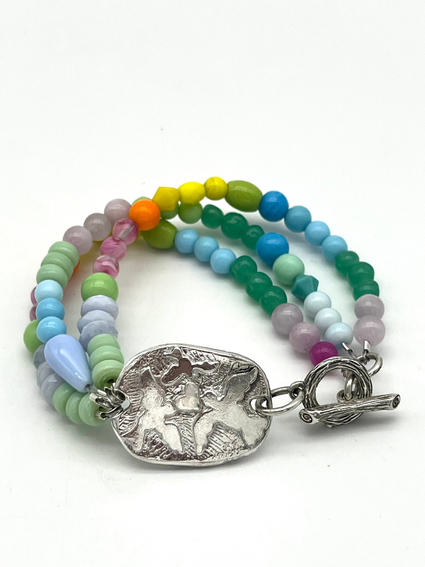 Silver Bird Tag Bracelet