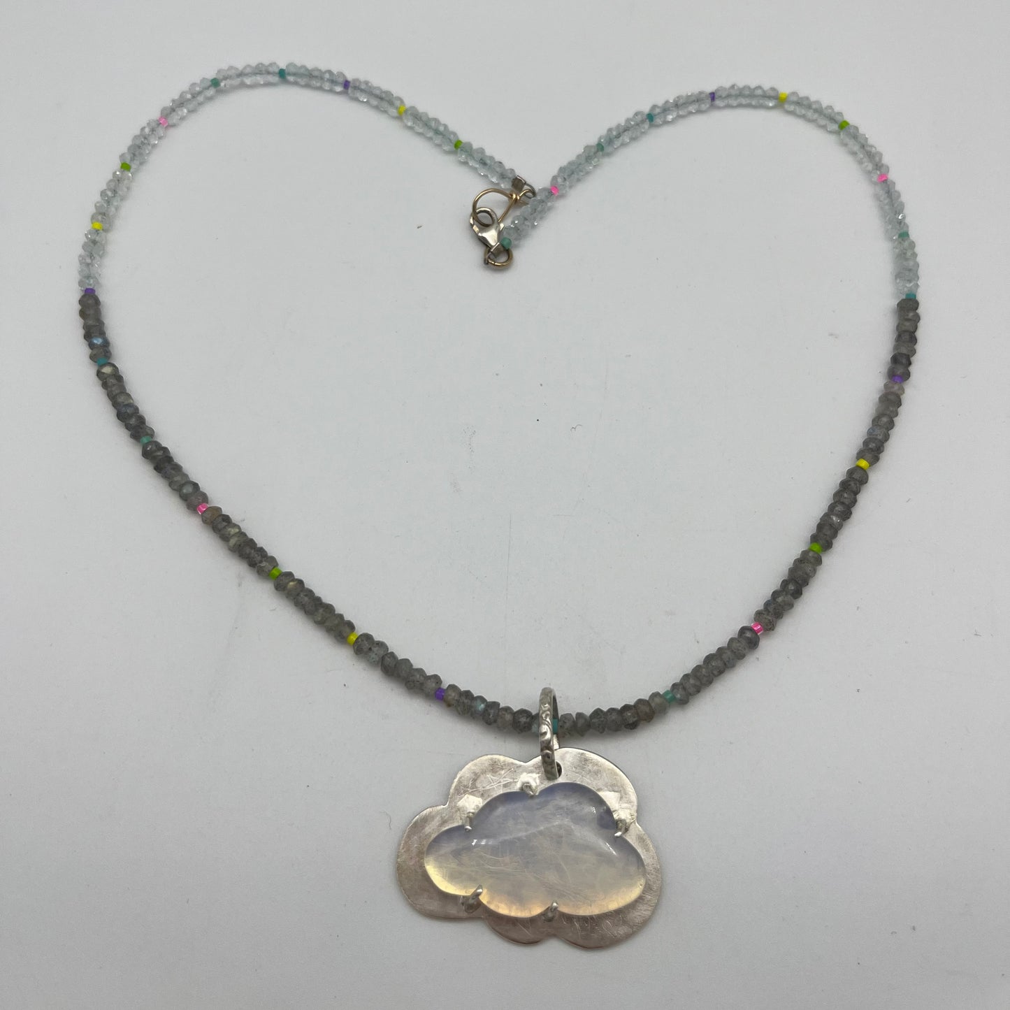 Silver and Opalite Cloud Necklace