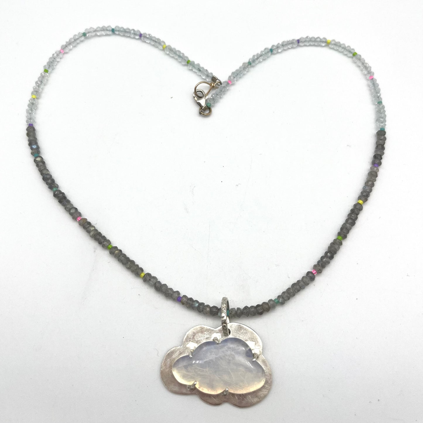 Silver and Opalite Cloud Necklace