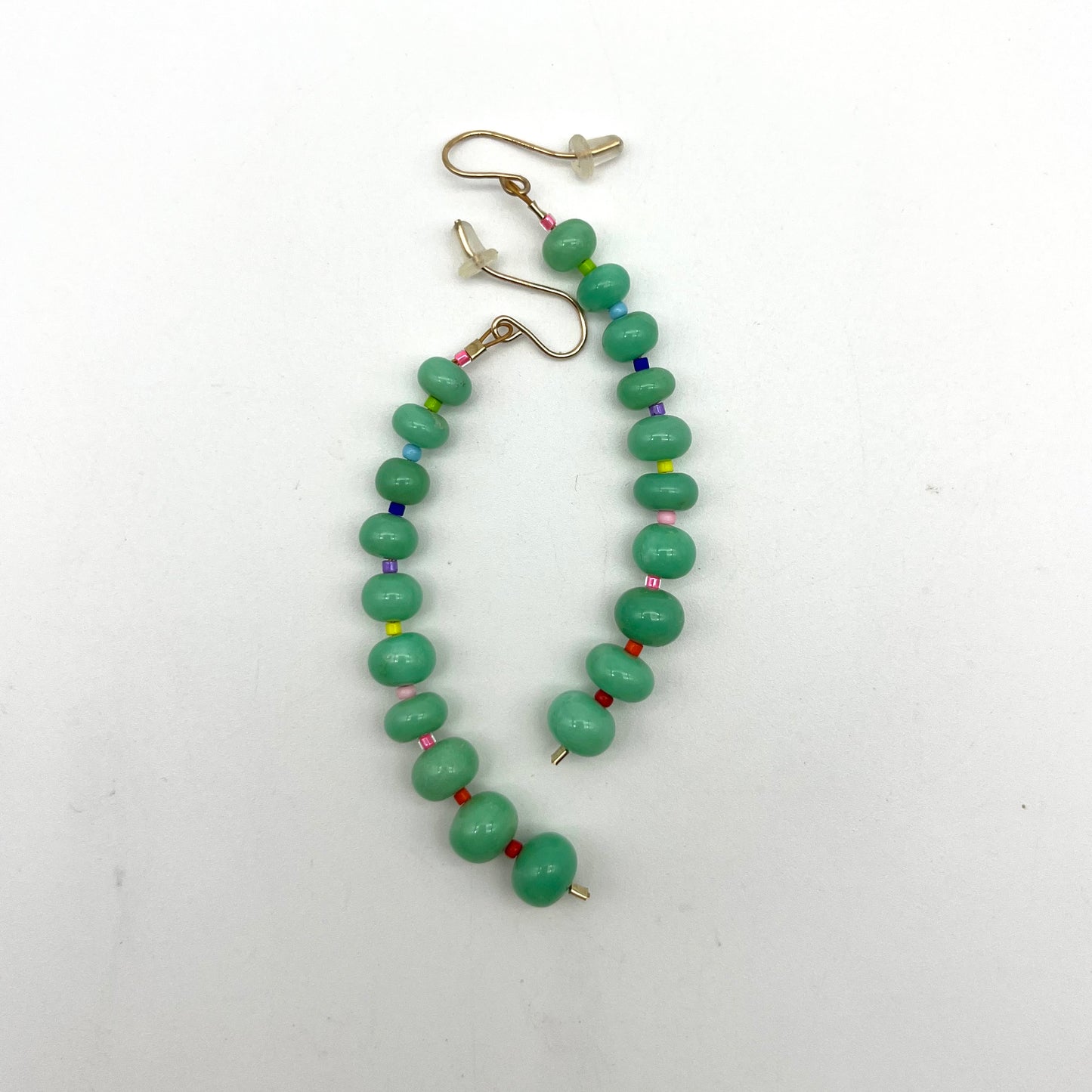 Chrysoprase Linear Earrings