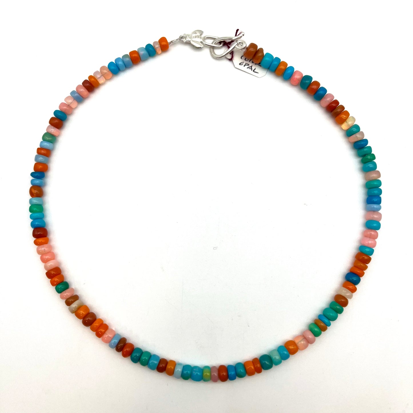 Opal Carnelian Ombre Rainbow Necklace