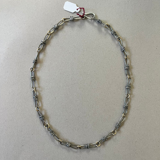 Barb Wire Oxidized Large Link Chain