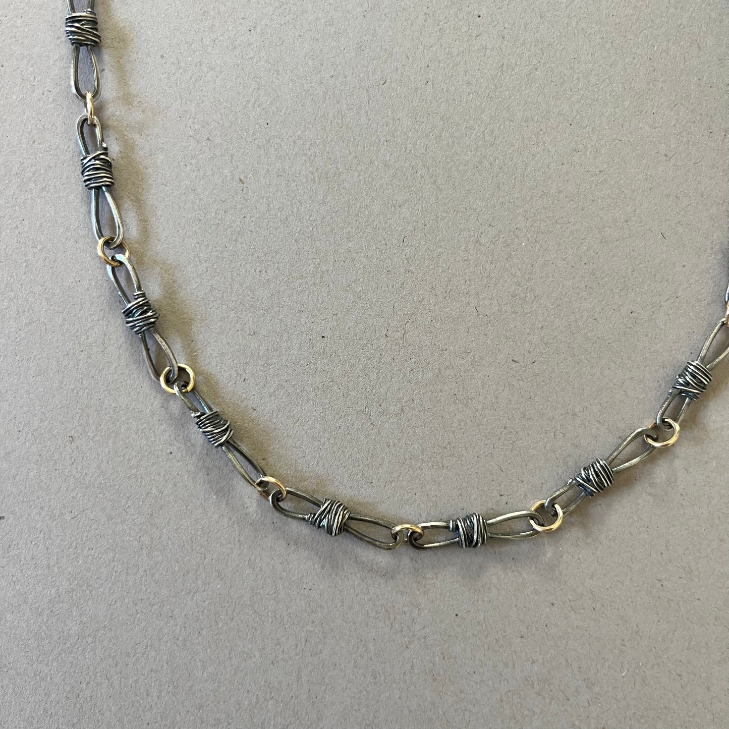 Barb Wire Oxidized Large Link Chain
