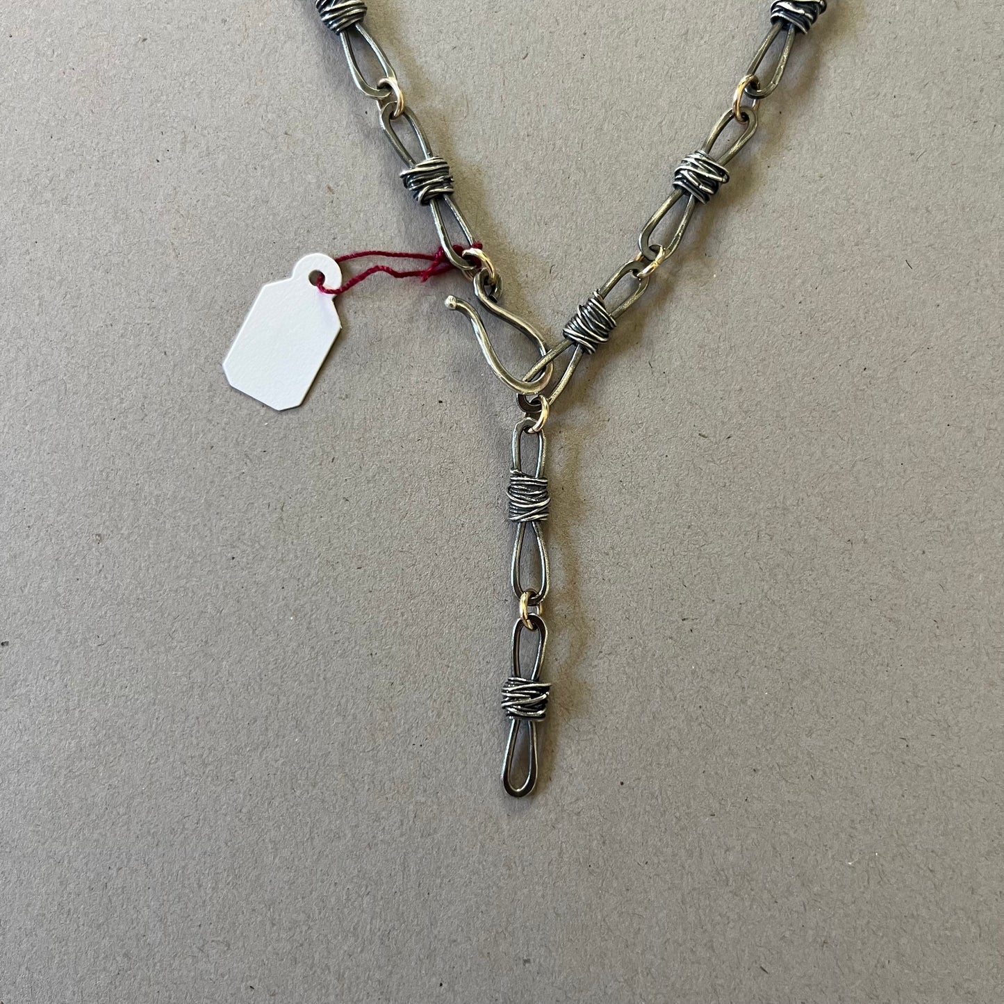 Barb Wire Oxidized Large Link Chain