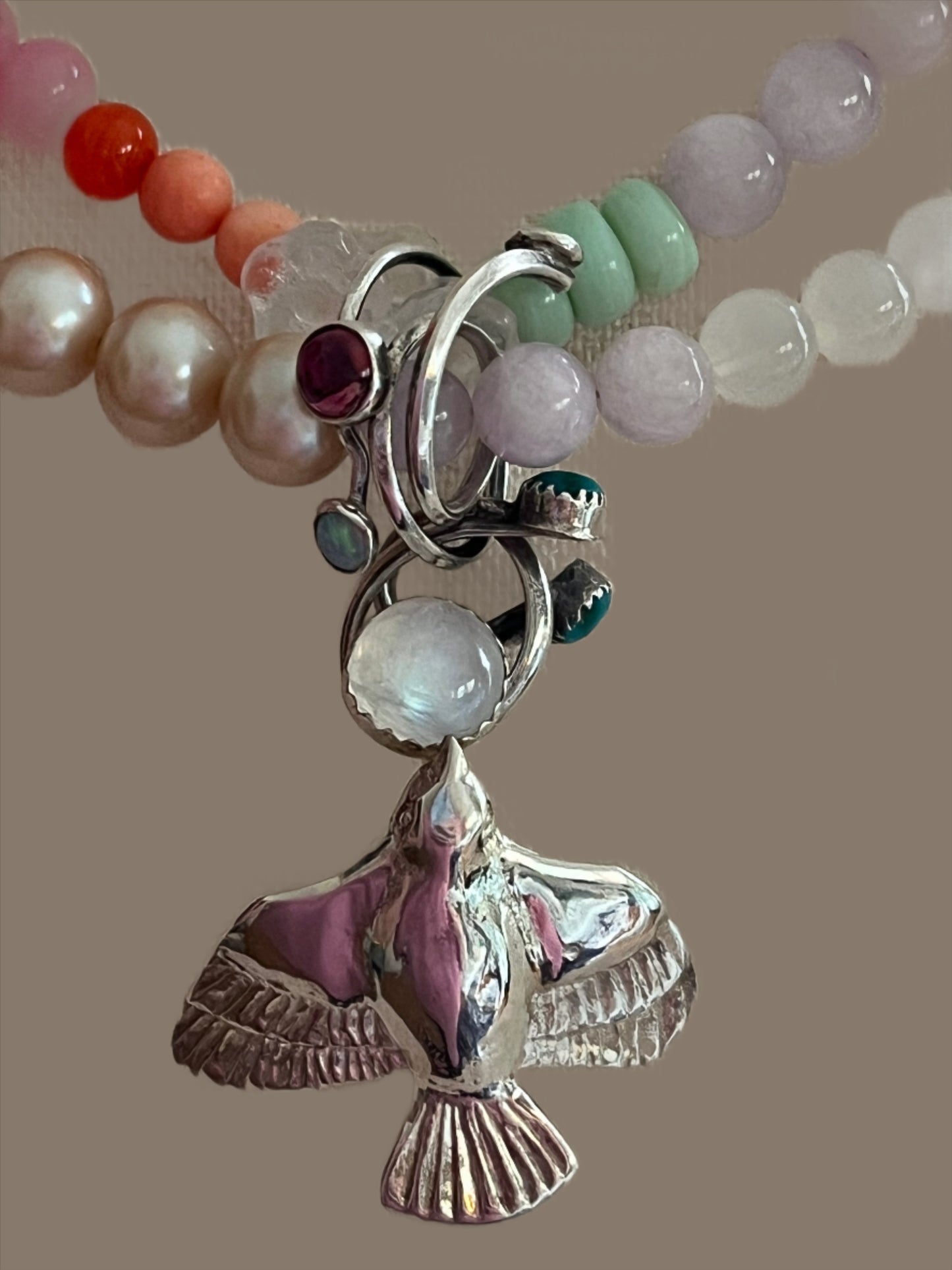 Mystical Magical Bird and Beads necklace