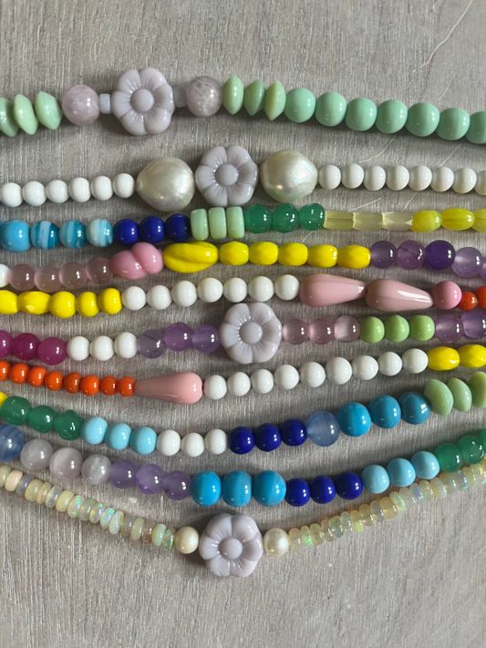 flower pearl necklace