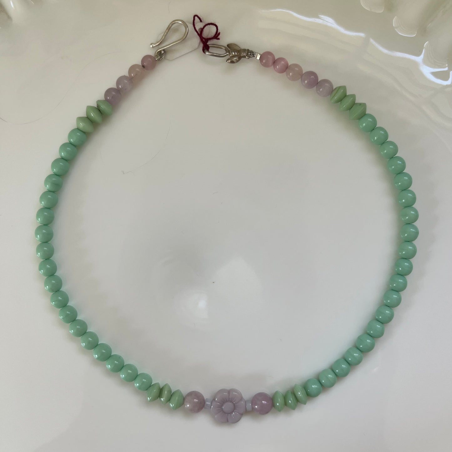 Lilac flower bead Necklace