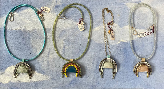 Semi-precious Arch necklaces