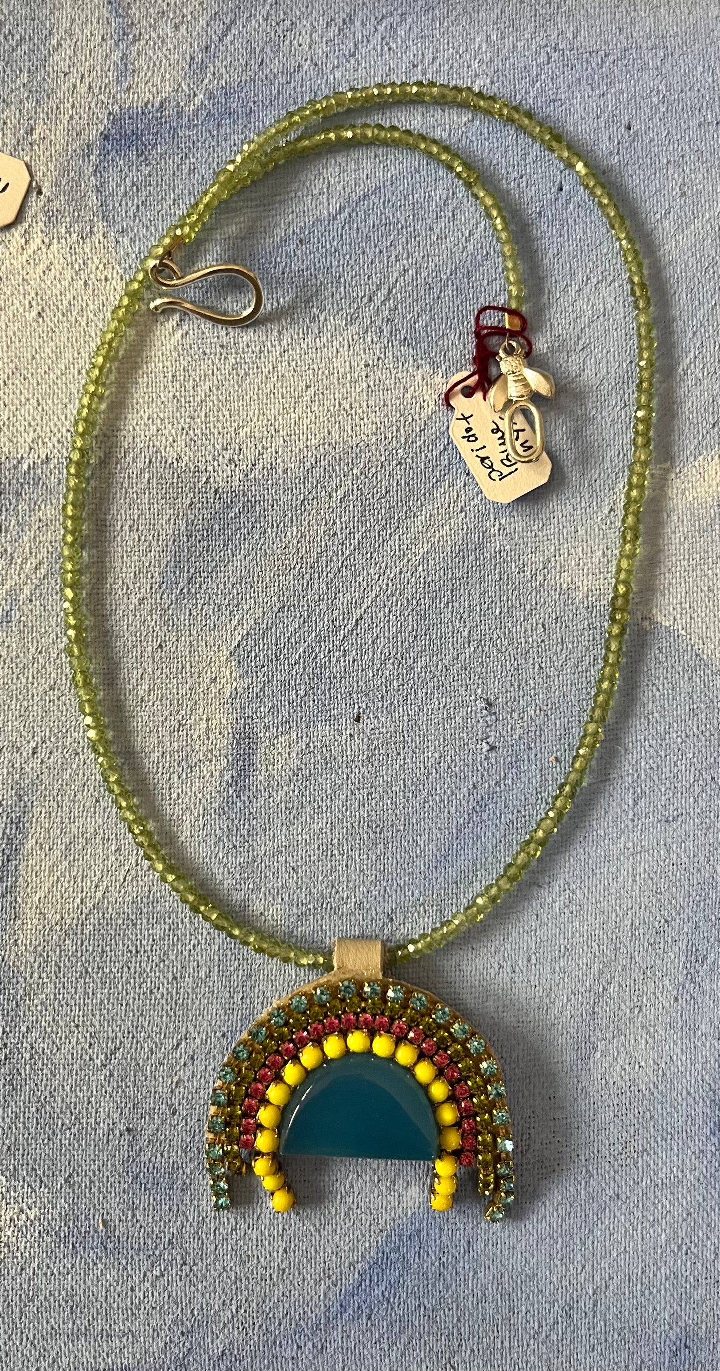Semi-precious Arch and sparkle necklaces