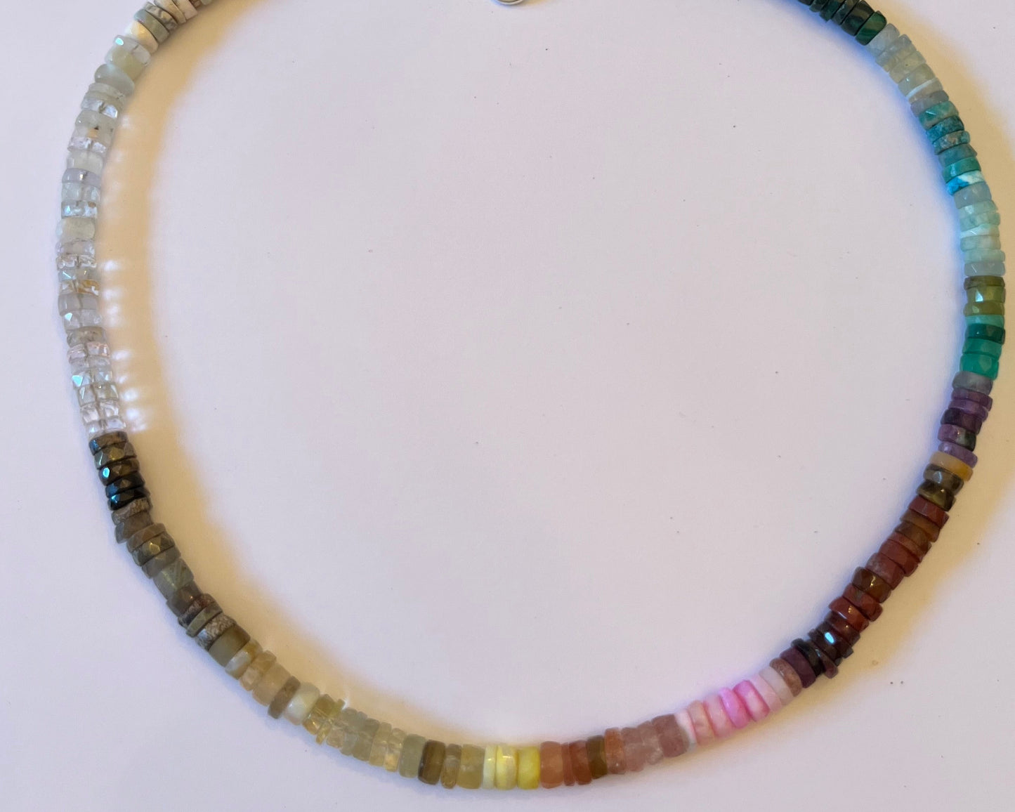 Semi precious bead color block  Necklace