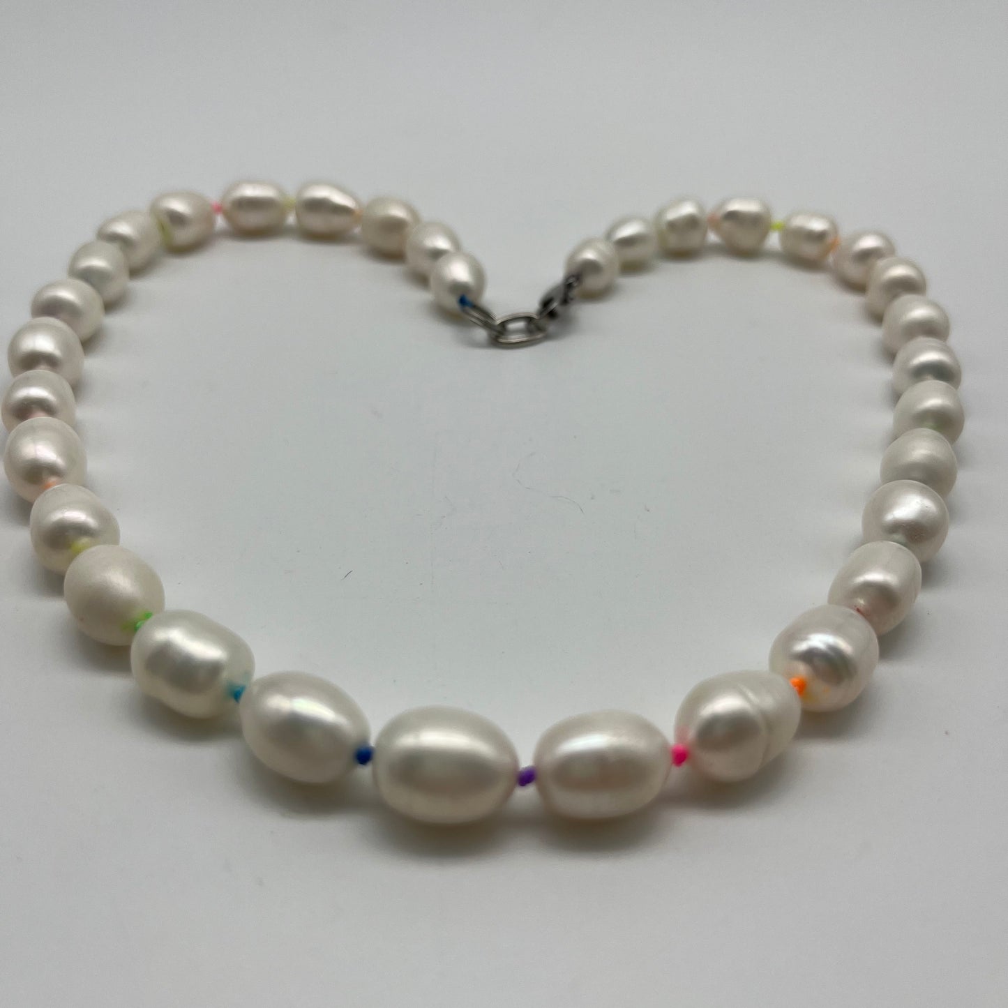 Rainbow dot Freshwater Pearl necklace