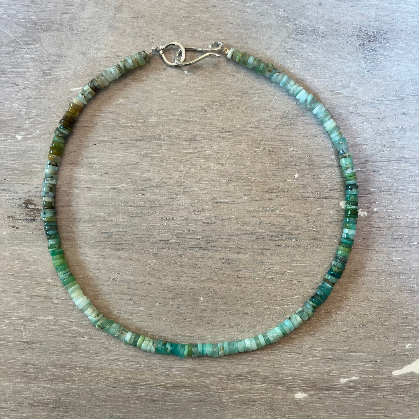 Green opal Semi Precious Ombre  Necklace