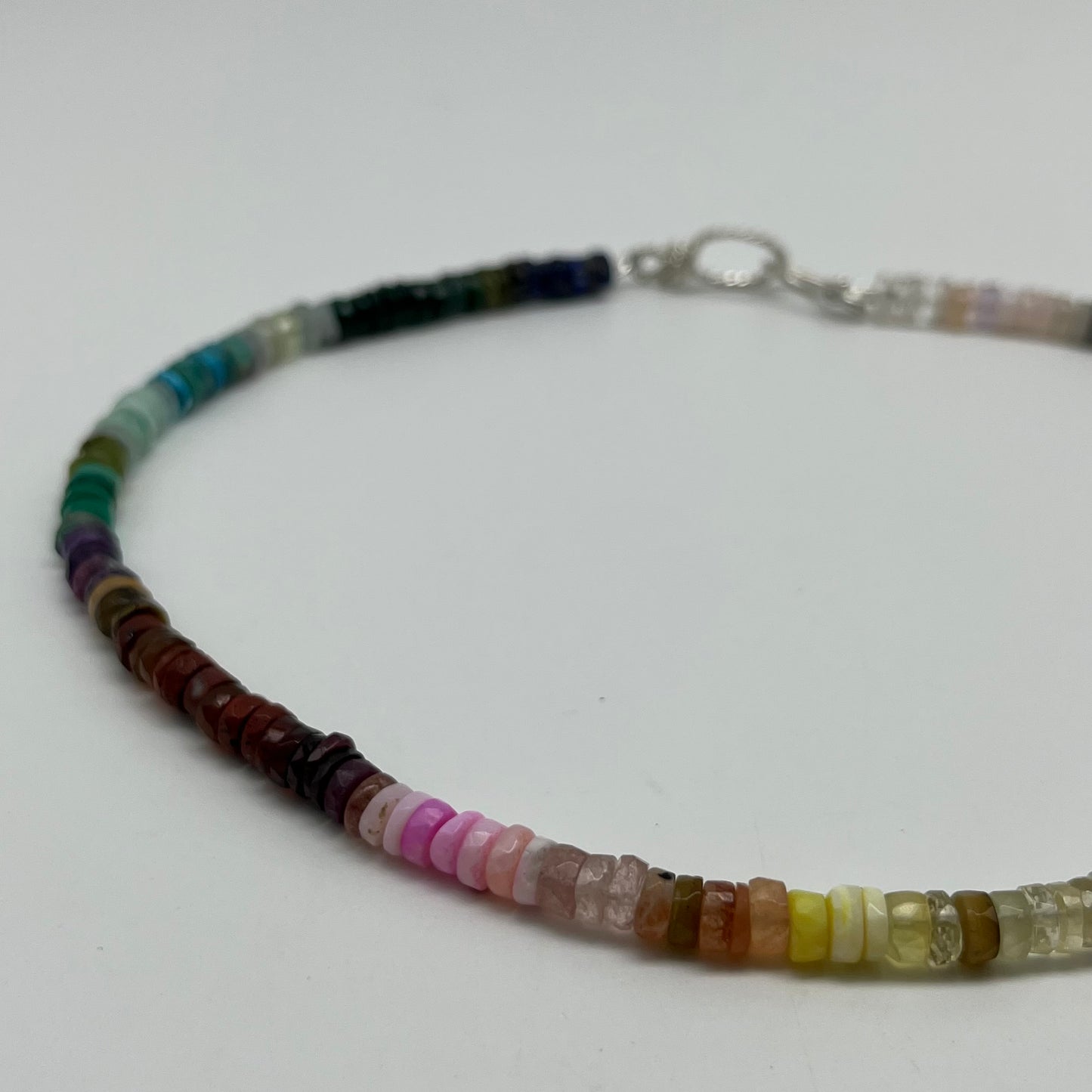 Semi precious bead color block  Necklace