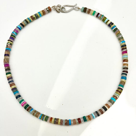 Semi Precious Confetti Rainbow Necklace